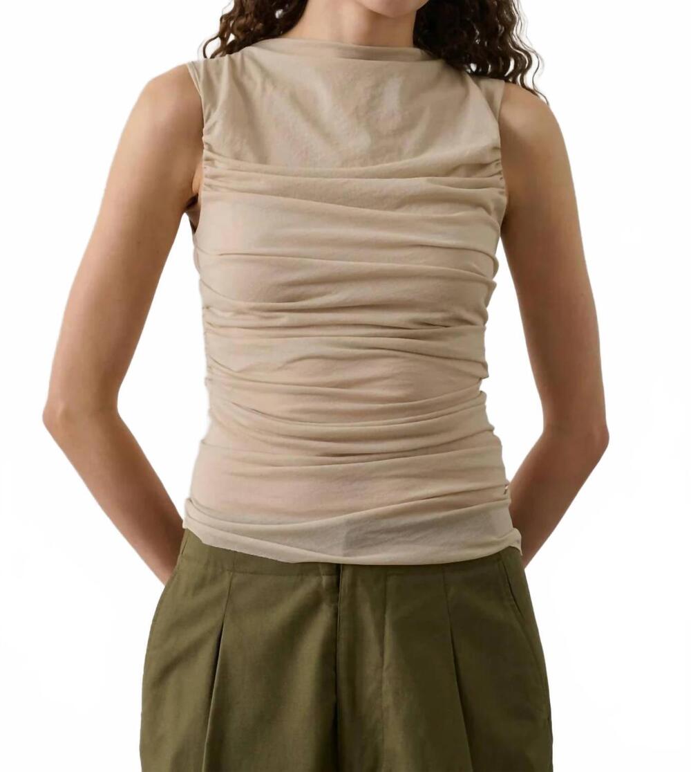 NEW SOEUR irina sleeveless top in mastic